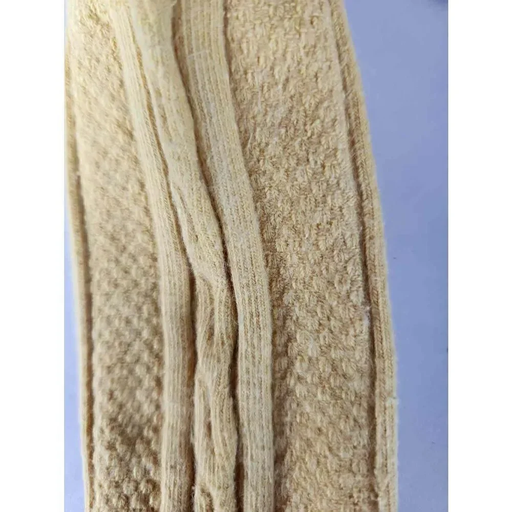 Baby socks 6-12 month mustard yellow knit ribbed calf length